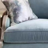 Glam Modular Green Velvet Sloped Arms Pillow Back Sofa Image - 10