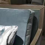 Glam Modular Green Velvet Sloped Arms Pillow Back Sofa Image - 13