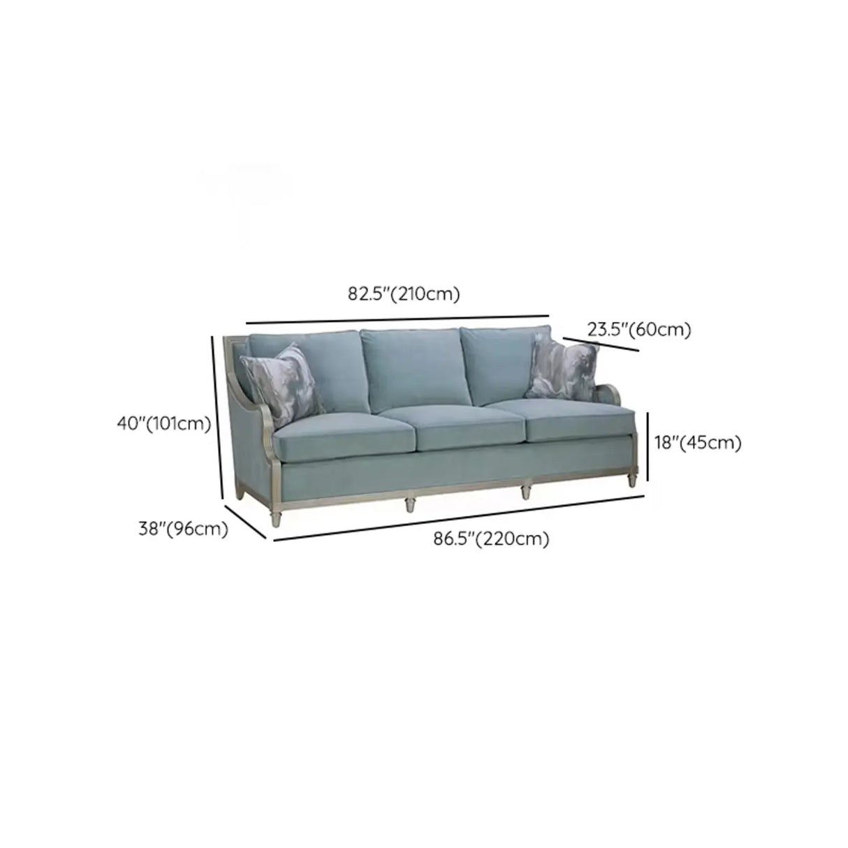 Glam Modular Green Velvet Sloped Arms Pillow Back Sofa Image - 16