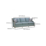 Glam Modular Green Velvet Sloped Arms Pillow Back Sofa Image - 16
