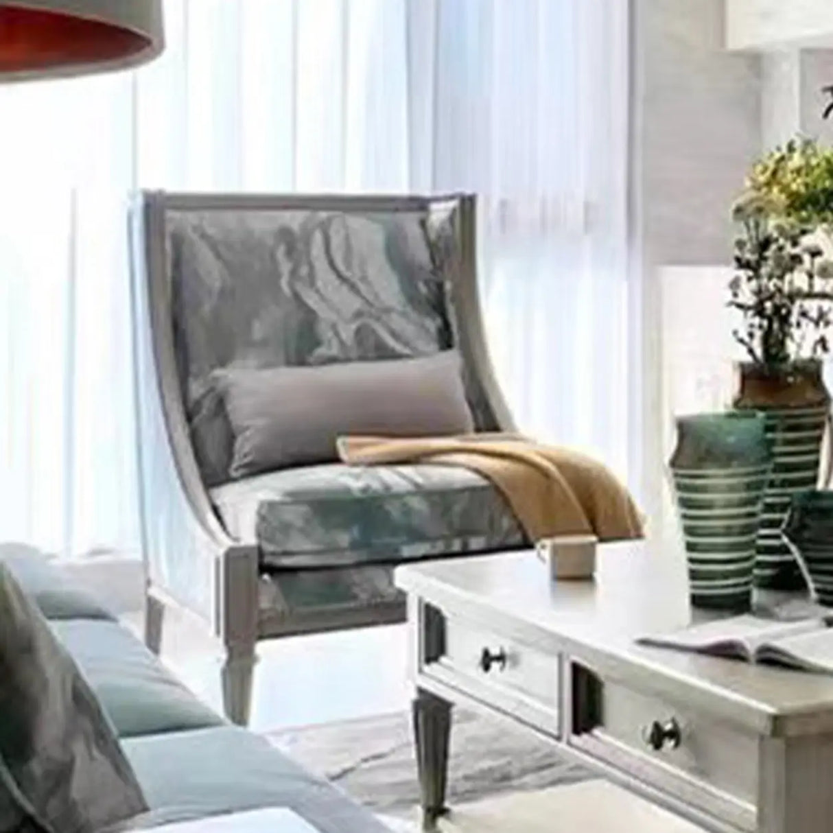 Glam Modular Green Velvet Sloped Arms Pillow Back Sofa Image - 7