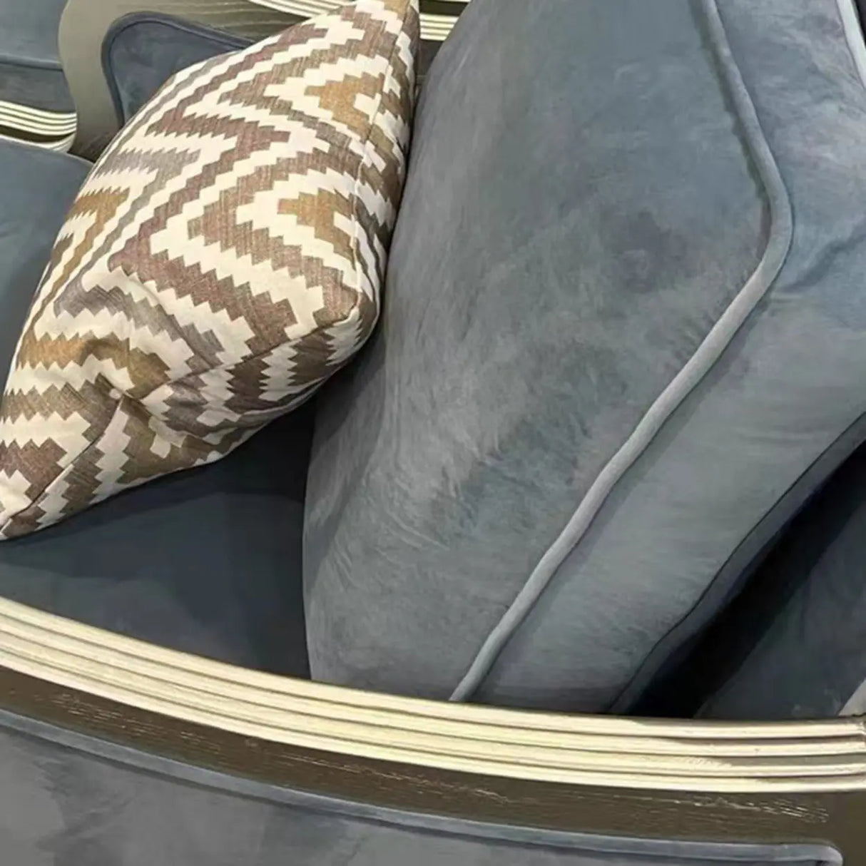 Glam Modular Green Velvet Sloped Arms Pillow Back Sofa Image - 8