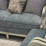 Glam Modular Green Velvet Sloped Arms Pillow Back Sofa Image - 9