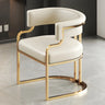 Glam Open Back Faux Leather Upholstered Arm Chair Image - 25