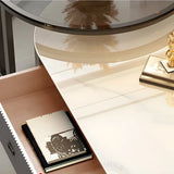 Glam Oval Stone Top Storage Nesting Coffee Table Image - 14