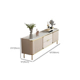Glam Rectangle Stone TV Stand with Drawers Shelves #size