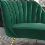 Glam Solid Beige Fabric Wooden Frame Left-Arm Chaise Image - 17