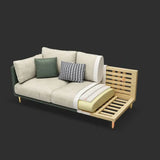 Glam Stain Resistant Pillow Back Square Arm Sofa Image - 10