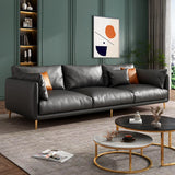 Glam Stain Resistant Pillow Back Square Arm Sofa Image - 15