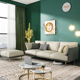 Glam Stain Resistant Pillow Back Square Arm Sofa Image - 3