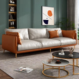 Glam Stain Resistant Pillow Back Square Arm Sofa Image - 4