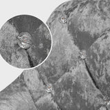 Glam Velvet Upholstered Adjustable Swivel Bucket Back Bar Stool Image - 12