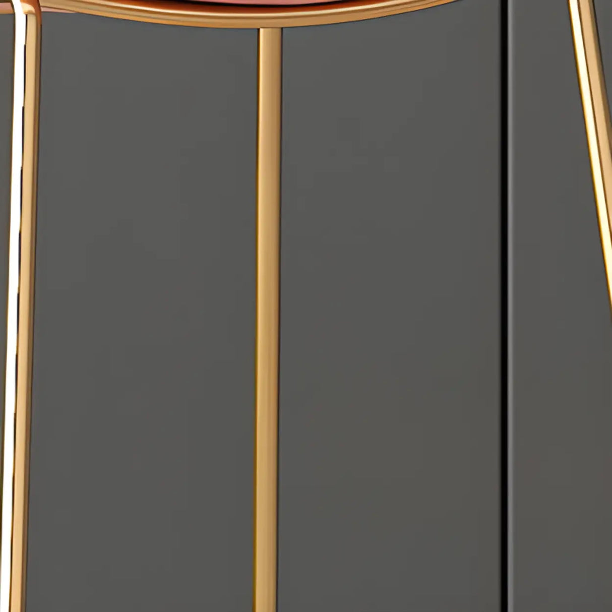 Glam Velvet Upholstered Low Back Bar Stool with Metal Frame Image - 12