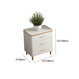 Glam Vertical White Stone Bachelor Chest with Drawers #size