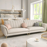 Glam Water Resistant Flared Arm Sewn Pillow Back Sofa Image - 1