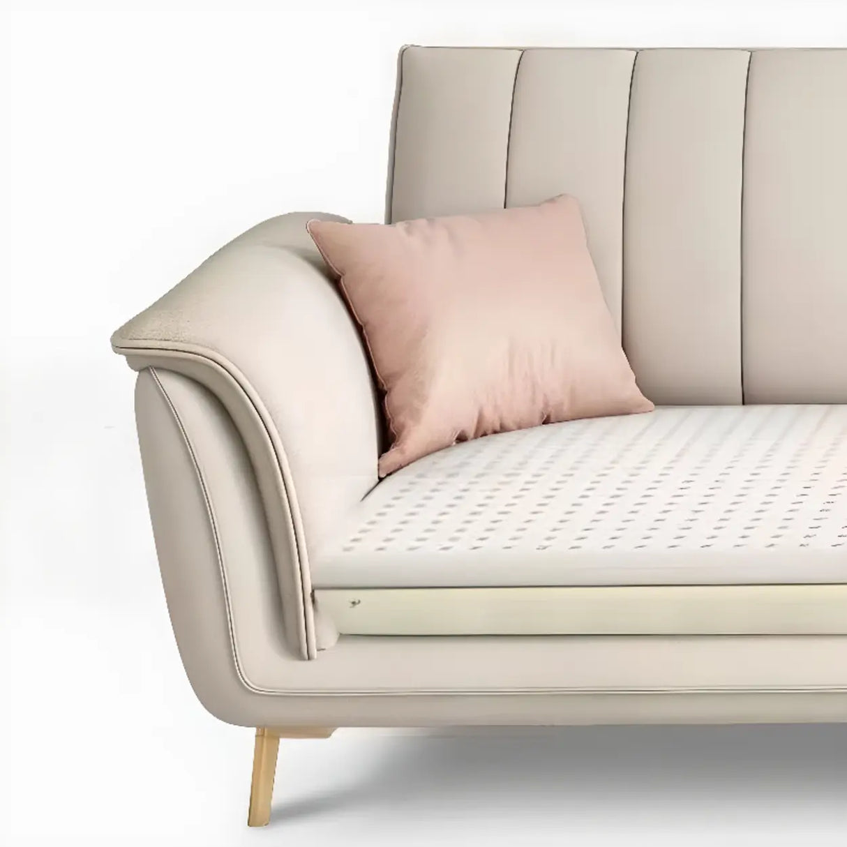 Glam Water Resistant Flared Arm Sewn Pillow Back Sofa Image - 16
