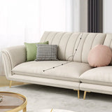 Glam Water Resistant Flared Arm Sewn Pillow Back Sofa Image - 18