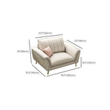 Glam Water Resistant Flared Arm Sewn Pillow Back Sofa #size