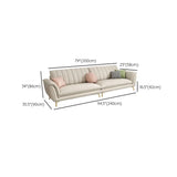 Glam Water Resistant Flared Arm Sewn Pillow Back Sofa Image - 24