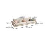 Glam Water Resistant Flared Arm Sewn Pillow Back Sofa Image - 25