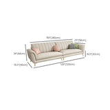 Glam Water Resistant Flared Arm Sewn Pillow Back Sofa Image - 26