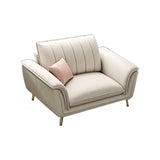 Glam Water Resistant Flared Arm Sewn Pillow Back Sofa Image - 3