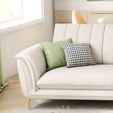 Glam Water Resistant Flared Arm Sewn Pillow Back Sofa Image - 6