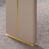 Glam White Glass Stone L-Shape Storage Executive Desk Image - 8