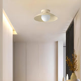 Glass Glob Solid Color Dome Semi-Flush Mount Light  Image - 2