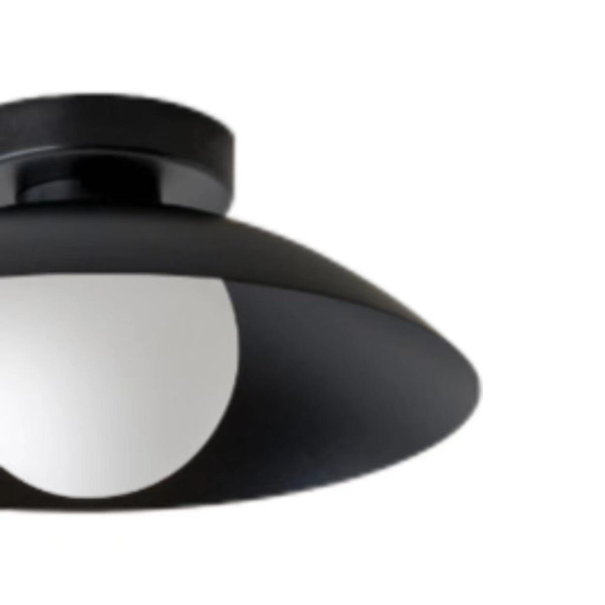 Glass Glob Solid Color Dome Semi-Flush Mount Light  Image - 9