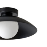 Glass Glob Solid Color Dome Semi-Flush Mount Light  Image - 9