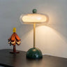 Plug In Electric Green 7"W x 13.3"H Glass Mushroom LED Table Lamp with Touch Control Image - 3
