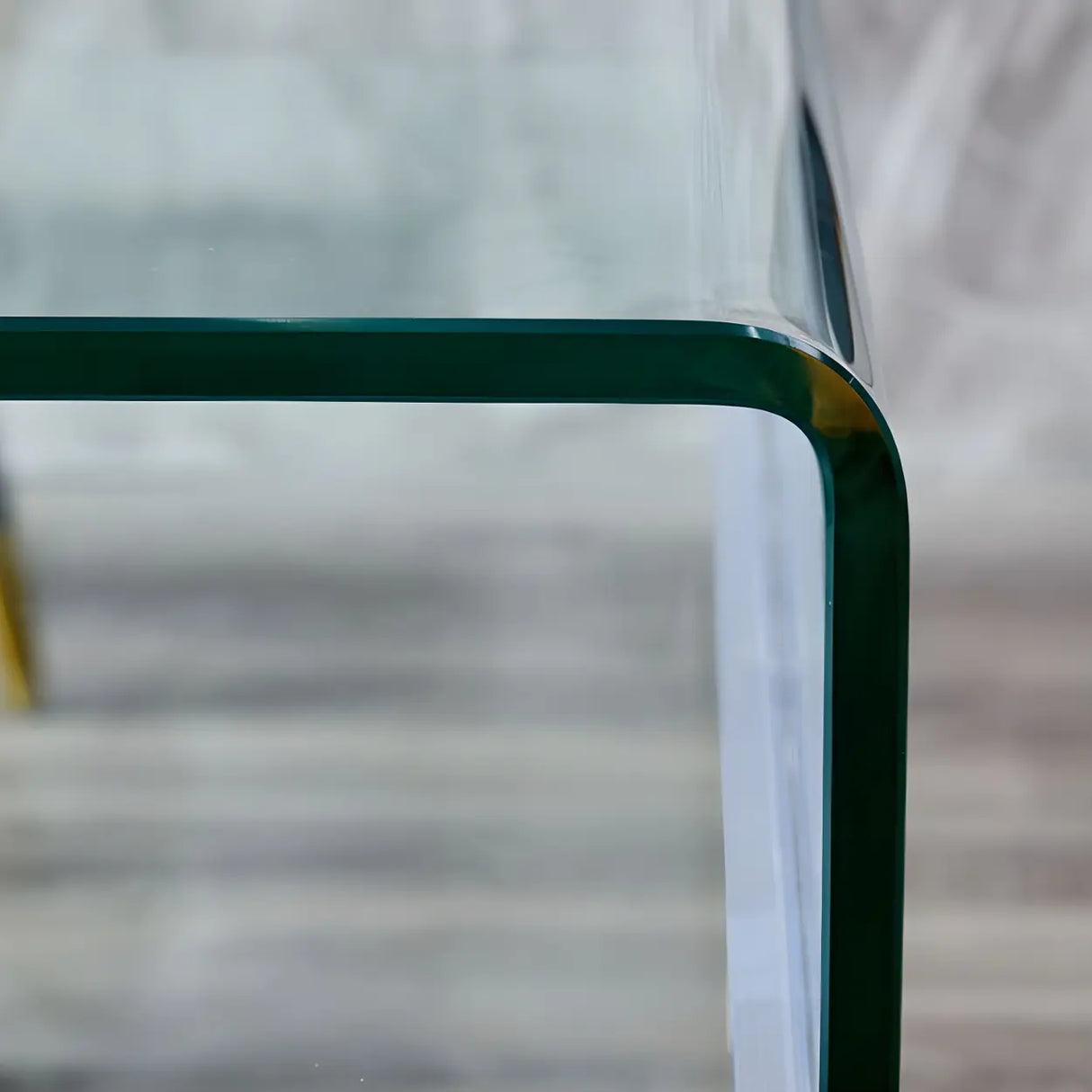 Glass Rectangular Sled Base Writing Desk with Shelves Image - 8