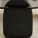 Glass Round Shape Coffee Table with Three Wooden Legs Image - 13