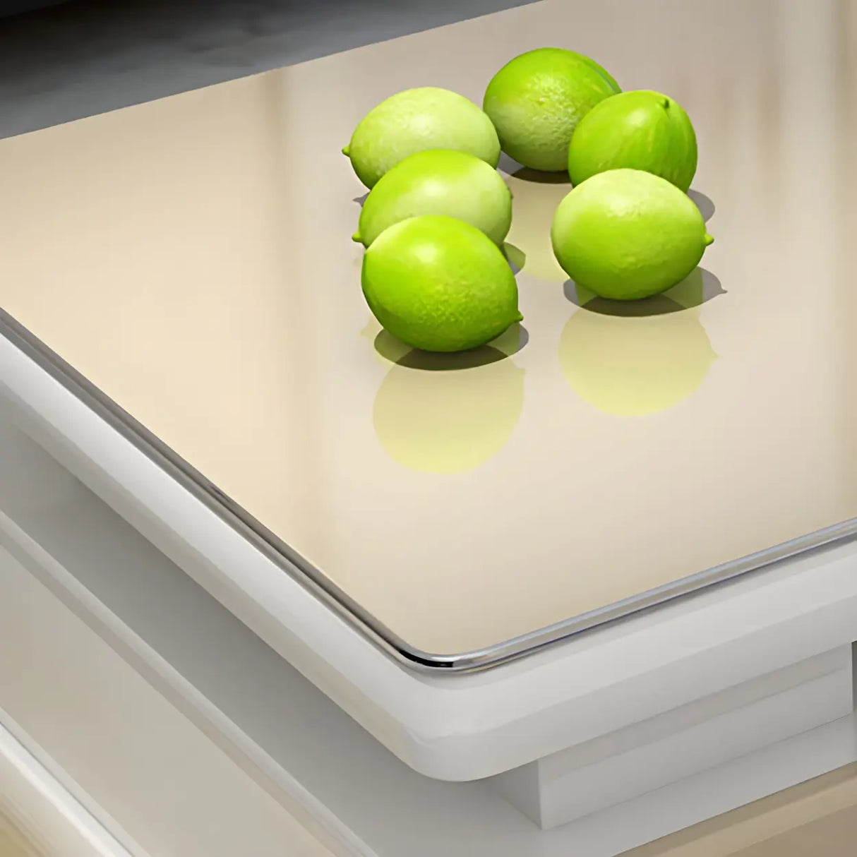 Glass Top Rectangular Wood Base Storage Coffee Table Image - 7