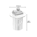 Gloss Finish Round Scratch Resistant Stone Coffee Table Image - 14