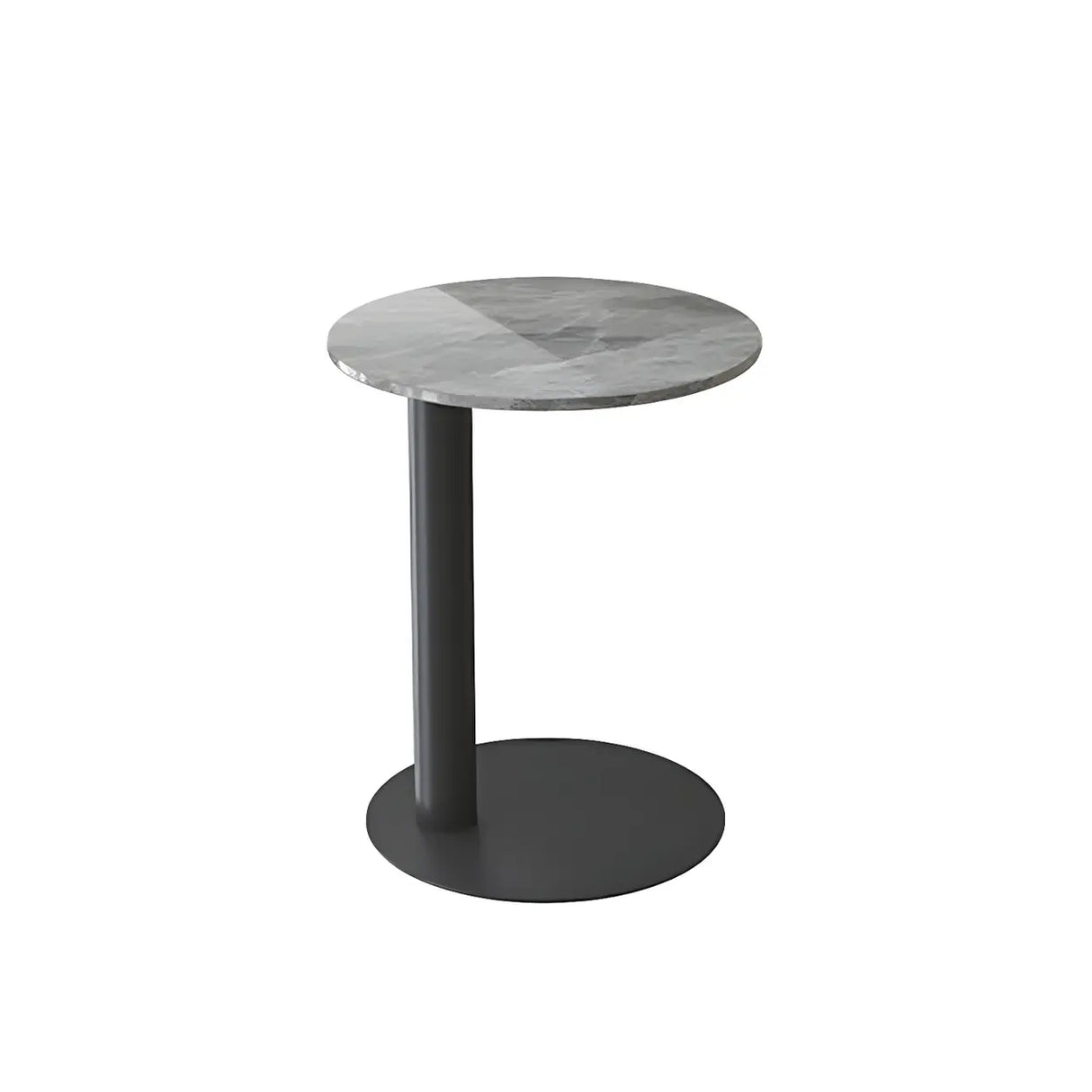 Gloss Finish Round Scratch Resistant Stone Coffee Table Image - 7