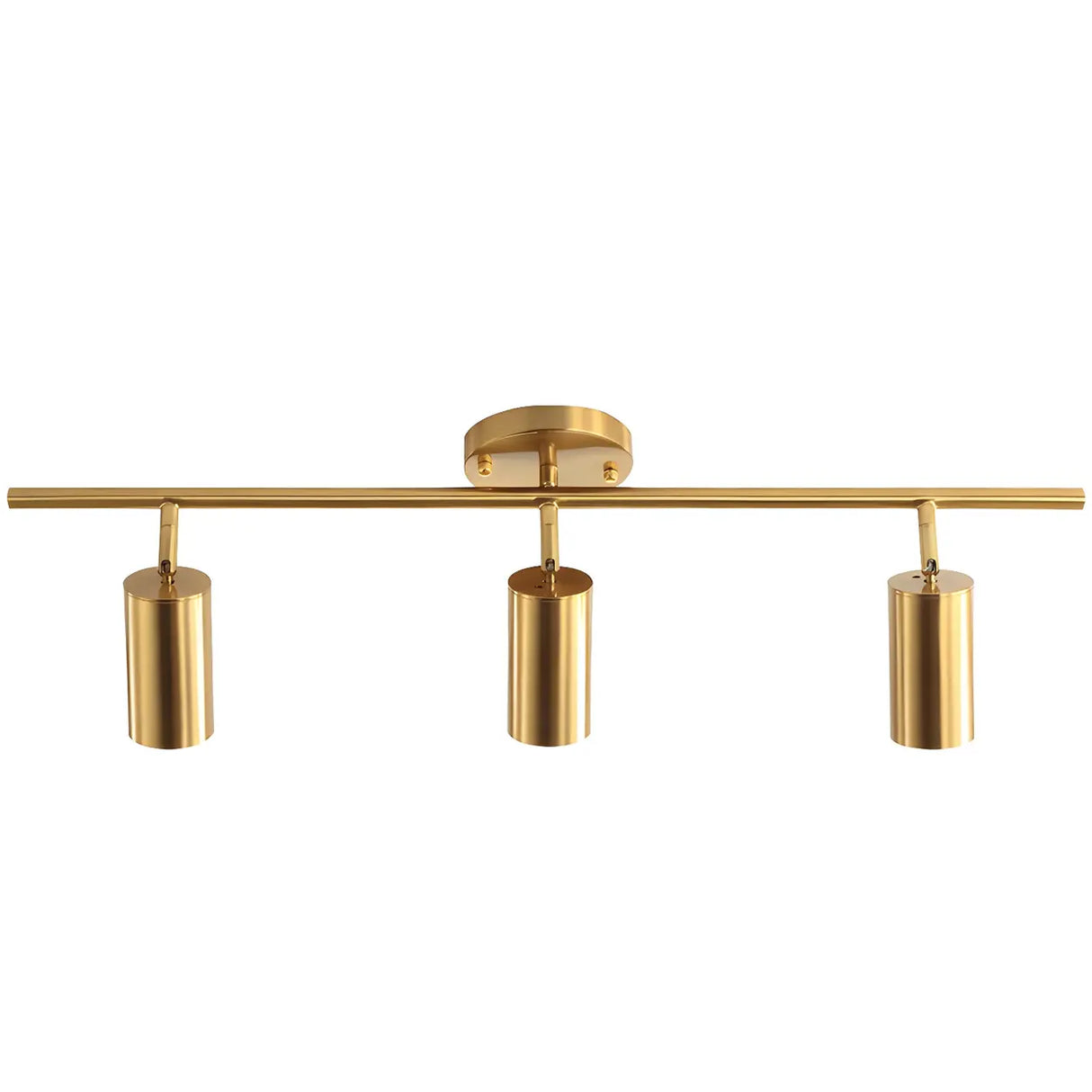 Gold Aluminum Linear Semi-Flush Mount Light 3-Light Image - 8
