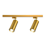Gold Aluminum Linear Semi-Flush Mount Light 3-Light Image - 10