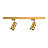 Gold Aluminum Linear Semi-Flush Mount Light 3-Light Image - 13