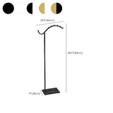 Gold and White Curved Metal Frame Hooks Entry Coat Rack #size