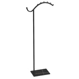 Gold and White Curved Metal Frame Hooks Entry Coat Rack Image - 6