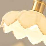 Gold Flower Bedside Wall Sconce with Pull Chain Image - 3