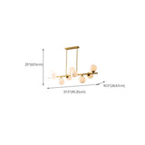 Gold Globe Pendant Kitchen Island Chandelier Light Image - 18