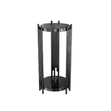 Gold Metal Legs Round Marble Top Shelves Plant Stand Image - 9