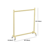 Gold Metal Rolling Coat Rack with Hangers and Casters Image - 12