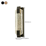 Gold Modern Geometric Crystal Outdoor Wall Lights #size