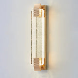 Gold Modern Geometric Crystal Outdoor Wall Lights Image - 6