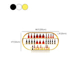 Gold Oval Iron Floating Wall Bar Wine Rack Stemware Holder #size