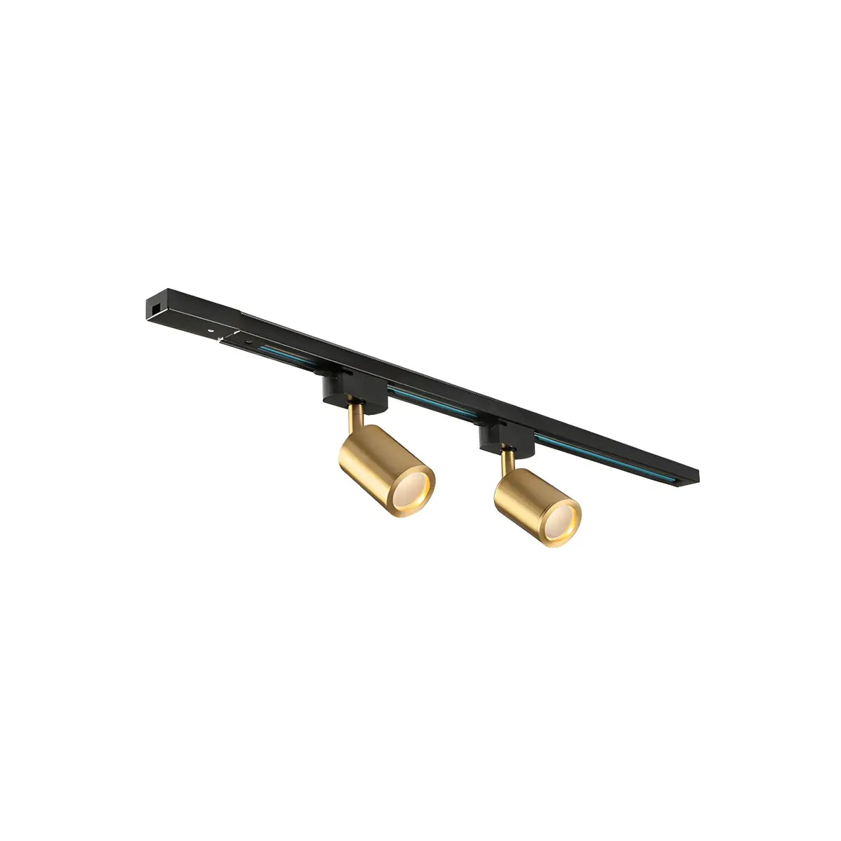 Gold Postmodern Tube Metal 3-Spot LED Track Lights Image - 3